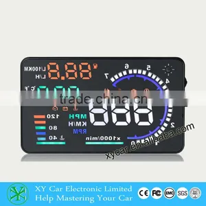 Wholesale 5" GPS Car HUD Head Up Display OBD 2 Speed Warning System, Hud Display XY-HUD208 thumbnail-2