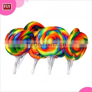 Strawberry Flavou Fruit Rainbow Swirl Flat Giant Lollipop thumbnail-1