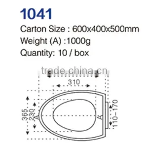 FG140PP Good Quality PP Toilet Seat Cover Closed Coupled Seat Cover Kids Toilet Seat thumbnail-2