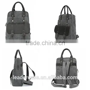 Vintage College Laptop Canvas Backpack Bags thumbnail-5