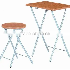 Simple Metal Folding Table and Chair thumbnail-1