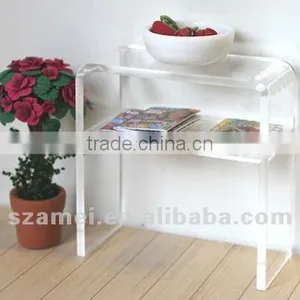 15mm Clear Console Table 500mm Wide thumbnail-1