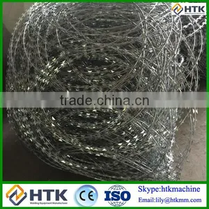 Low Price 450mm Coil Diameter Concertina Razor Blade Tape Military Concertina Wire for Sale thumbnail-6
