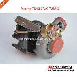 Mertop UPGRADE T25 TD40 CIVI* RACING TURBINERACING TURBINE TURBO for D15 D16 .0.66 AR 76 TRIM 420+HP thumbnail-3