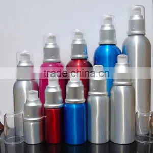 Wholesale 20ml-300ml Empty Cosmetic Packaging Aluminum Bottle Lotion Bottle Shampoo Alumimum Pump Bottle thumbnail-1
