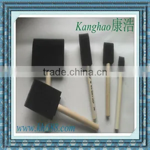 2015 New Hot Sale Black Sponge Wooden Handle Foam Brush Corner Cleaning Brush thumbnail-1