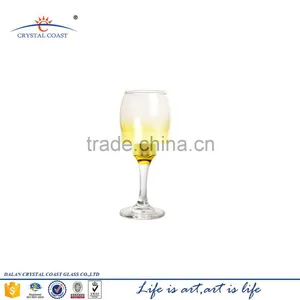 Cheap Hand Painted Hot Sale Colored Stem Amber Wine Glass Goblets thumbnail-1