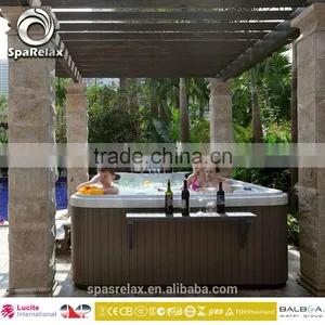Luxury CE Approval Outdoor 8 to 12 Persons Whirlpool Massage Balboa Acrylic Jazz Spa thumbnail-3