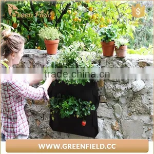 4 Pockets Vertical Garden Felt Strawberry Planters Grow Bags thumbnail-1