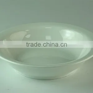 Cheap Large Flat Double-deck White Round Ceramic Bowl thumbnail-1