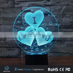 2017 Amazing Romantic Night Led Lamp Light 3d for Indian Wedding Gifts thumbnail-4