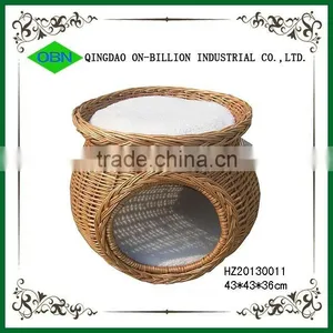 Oval Rattan Sleeping Pet Basket thumbnail-1