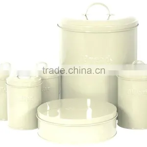Round Metal Biscuit Jar thumbnail-1