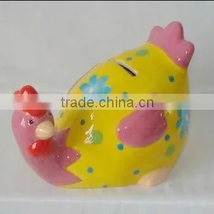 Hot Sale Chicken Shape Ceramic Coin Bank & Ceramic Money Box thumbnail-1