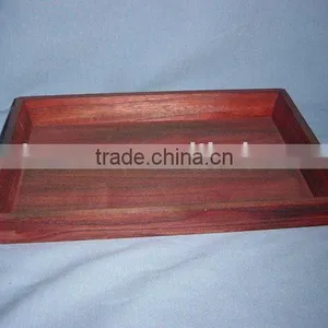 Antique Wood Serving Trays With Handles thumbnail-1