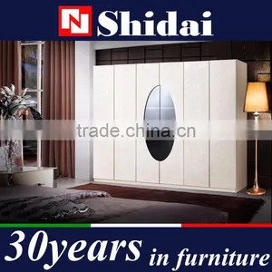 Modern Design Gloss White Lacquer Wardrobe, Contemporary Bedroom Wardrobe Designs , Cheap Bedroom Wall Wardrobe Design LV-F801 thumbnail-1
