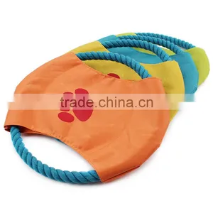 Canvas Cotton Rope Pet Dog Frisbee Color Cotton Rope 21cm thumbnail-2