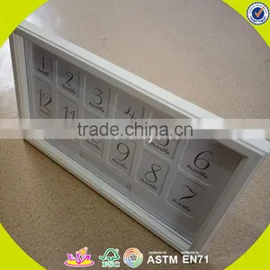 2017 Wholesale Baby Simple 12 Hole Wood Picture Frame W09A050 thumbnail-1