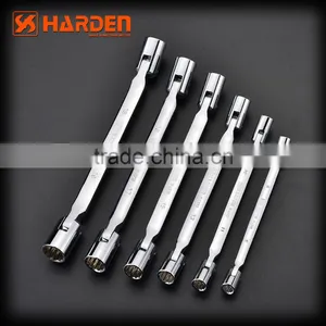 Professional Chromed Polished Flexible Double Socket Wrench thumbnail-1