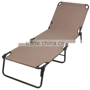Tan Beach Cot Lounge Chair thumbnail-1