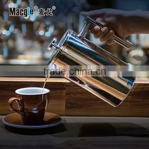Stainless Steel French Press Coffee&tea Plunger Top Quality Espresso and Tea Maker Includes 6 Filters thumbnail-1