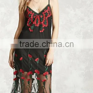 China Wholesale Fashion OEM Dresses Women Summer Women Mesh Dress thumbnail-4