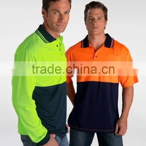 100% Cotton Reflective T-shirt Long Sleeve hi Vis Safety Reflective Work Shirts thumbnail-2