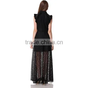 Domin Fashion Black Patterns for Lace Long Dress thumbnail-5