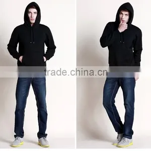 Black Custom 100% Cotton Hoodies Blank thumbnail-3
