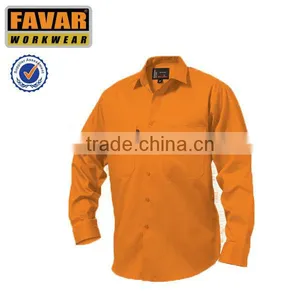 2014 New Design Mens Work Shirt Long Sleeve Cotton Shirt thumbnail-1
