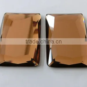 Cutting Rectangle Flat Back Glass Mirror Stone for Garment Accessories thumbnail-1