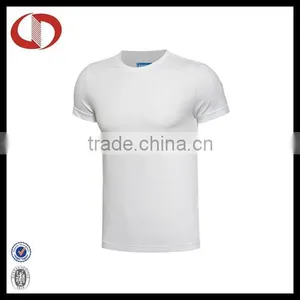 100% Polyester White Running Short Sleeve t Shirt for Men thumbnail-1
