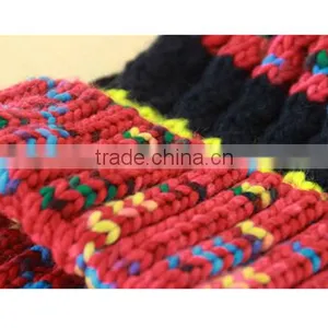 Colorful OEM and ODM Men Cable Cuff Beanie Hat Women Pom thumbnail-2