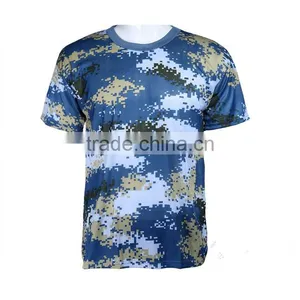Summer Quick Dry Knit Short Sleeves Camouflage Military Training T-Shirts thumbnail-3