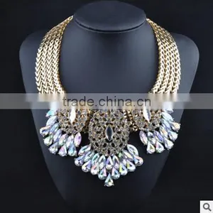F20001N European Style Charm Necklace Water Drop Pattern Flower Necklace thumbnail-1