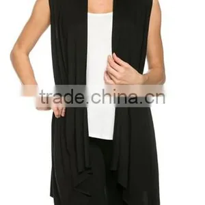Cheap China Wholesale Clothing Women's Draped Open Front Jersey Knit Vest thumbnail-3