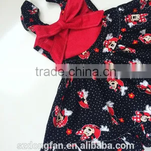 Wholesale Girl Boutique Clothes Summer Sleeveless 2 Years Old Baby Girl Ruffle Dress thumbnail-2