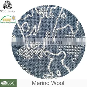 Factory Custom Printed Merino Wool Knitted Fabric thumbnail-2