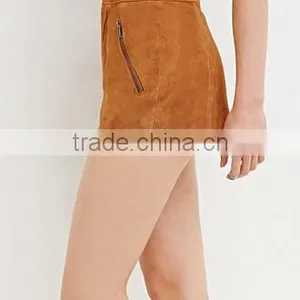 EY0579P Camel 100% Polyester Women Office Shorts 2016 thumbnail-2