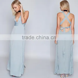 Latest Fashion Fancy Prom Dress Designs Women's Sexy Satin Maxi Dresses thumbnail-5