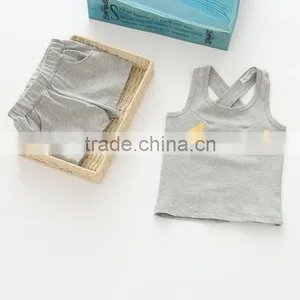 Summer Girls Printing Tank Top and Shorts Cotton Casual Kids Clothing Sets thumbnail-6