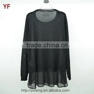 Black Design Hand-Knitted Models Sweaters For Girls thumbnail-2