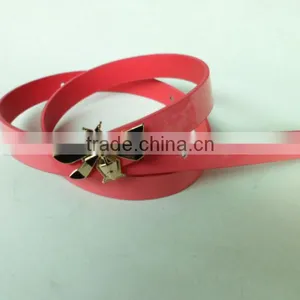 Brand New Stylish Ladies' Girls Women Thin Skinny Shiny Leather Belt in 7 Colors thumbnail-1