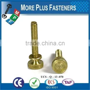 Made in Taiwan Metric Coarse Brass Round Head Metric Knob Black Oxide Stainless Steel Gibraltar Knurled Thumb Screw thumbnail-3