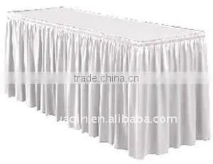 Table Skirting Wedding Table Skirt Cover Table Skirt for Banquet Polyester Table Skirt Satin Table Cover: thumbnail-1