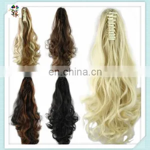 Womens Long Wave Mixed Colors Drawstring Hair Ponytails HPC-0158 thumbnail-2