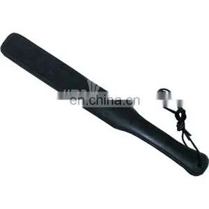 HMB-592A LEATHER PADDLE BLACK BULLWHIPS SPANKING WHIPS PLAIN thumbnail-1