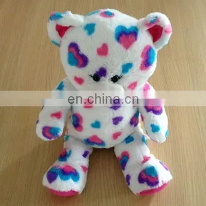 Rainbow Colorful Bear With Full Heart Nice Hot Sale Plush Bear Toy thumbnail-1
