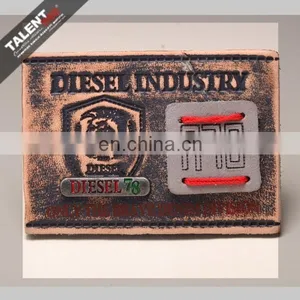 Free Design Fashion Logo Customized Special Metal Real Leather Badge Patch for Jeans thumbnail-1
