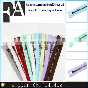 15cm Colorful Unique Bronze Zipper For Fabric thumbnail-1